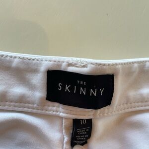 WHITE HOUSE BLACK MARKET - White Skinny/stretchy Jeans. GUC. Size 10